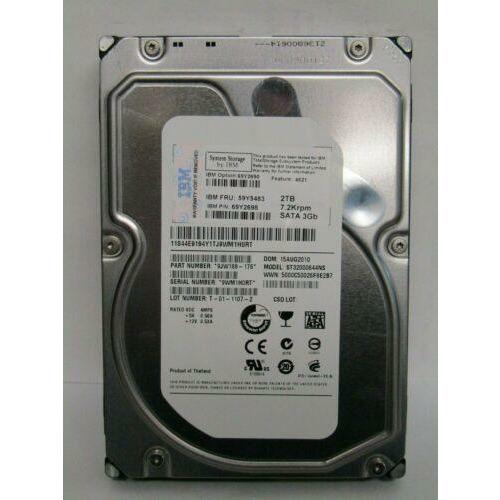 IBM 59Y5483 2TB 7200RPM 3.5" SATA SEAGATE ST32000644NS 69Y2698 9JW168-176 HD - MFerraz Tecnologia