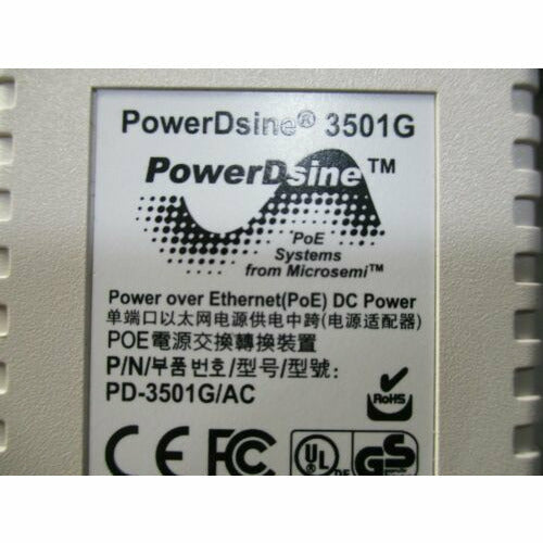 Microsemi PowerDsine 3501G PD-3501G/AC PoE Injector 48V VoIP Fortinet GPI-115 - MFerraz Tecnologia