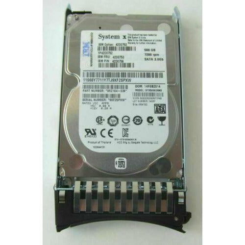 Disco 42D0756 42D0752 42D0753 IBM 500GB 7.2K 3G SFF 2.5'' SATA HDD HARD DRIVE - MFerraz Tecnologia