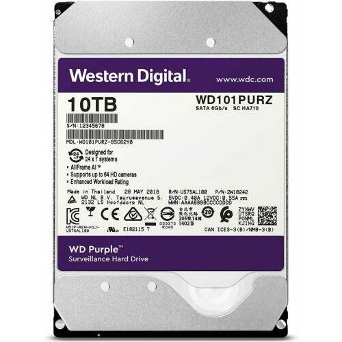 WD Purple WD121PURZ 12TB Surveillance 7200 RPM 3.5" SATA lll Internal  6 Gb/s - MFerraz Tecnologia