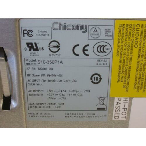 Fonte HP ML110 G7 Power Supply 350W 629015-001 644744-001 S10-350P1A - MFerraz Tecnologia