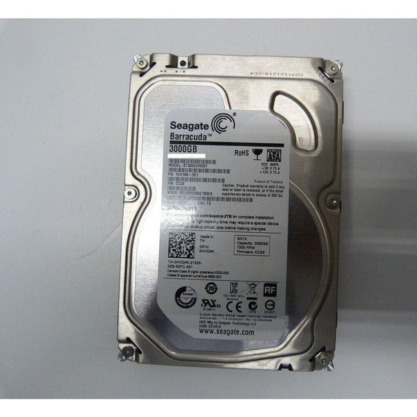 Seagate Barracuda 3TB ST3000DM001 0HHD4K HHD4K 3TB SATA 3.5" Harddrive 7636490025938-FoxTI