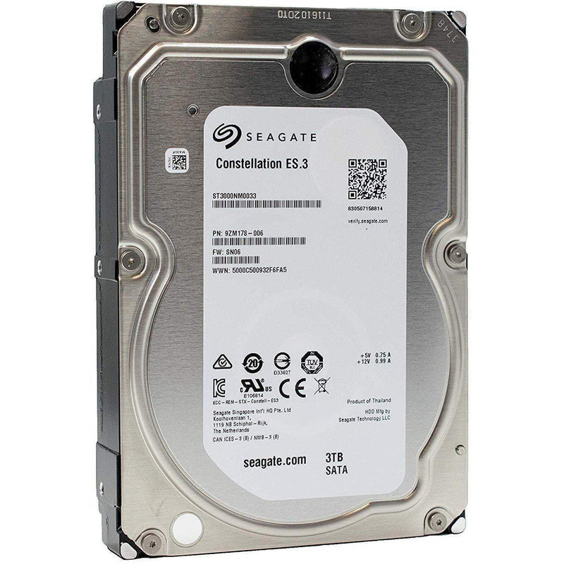 Seagate Constellation ES.3 | ST3000NM0033 | 3TB 7.2K RPM 128 MB Cache 3.5" SATA 6Gb/s | Enterprise Internal Hard Disk Drive HDD-FoxTI