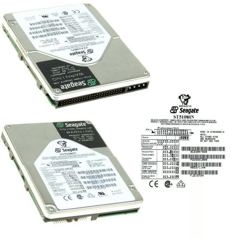 SEAGATE ST51080N 1GB SCSI 50-PIN 5.4K 3.5" 7426900441492-FoxTI